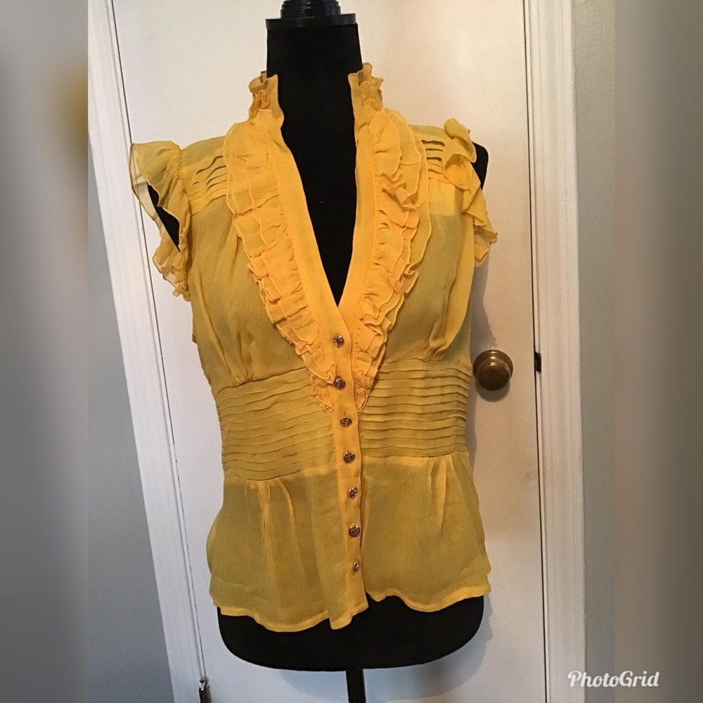 BeBe Sheer button up blouse